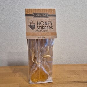 Melville Clover Honey Heart Shaped Stirrers Real Honey Tea Coffee